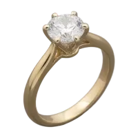 Каблучка «Соліте» з діамантом 0,50 ct