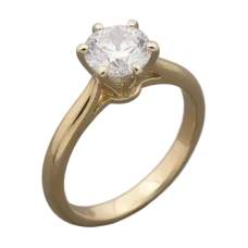 Каблучка «Соліте» з діамантом 0,50 ct