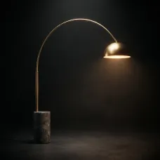 Торшер-арка Halvik Curva Brass
